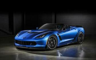 Blue And Black Chevrolet Corvette C7 Convertible Coupe