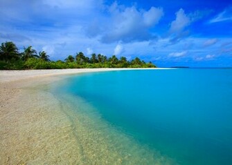 Paradise Tropical Beach Lagoon Maldives Wallpaper