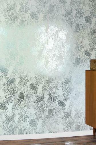 Hothouse Wallpaper Jade White And Silver Monument Interiors