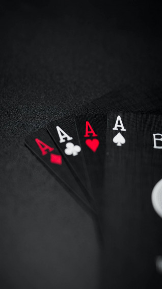 Black Ace Cards Full HD Phone Wallpaper