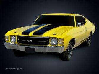 Chevelle Ss Yellow Sport Coupe Left Front Muscle