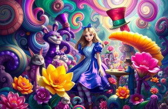 Trippy Alice In Wonderland Wallpaper