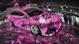 Lancer Evolution X Jdm Tuning Anime Girl Aerography City Car