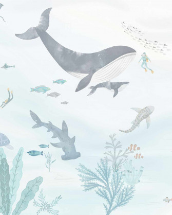Under Water Ocean Theme Mural Kids Room Peel Stick Removable