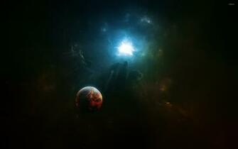 Burning Planet Wallpaper Space