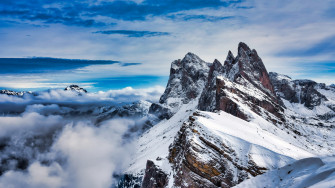 Seceda Mountain In Winter 4k Wallpaper High