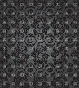 Grey Victorian Wallpaper With Floral Pattern Royalty