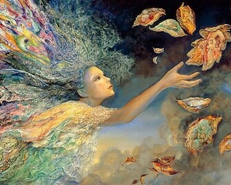 Josephine Wall Catching Wishes Wallpaper