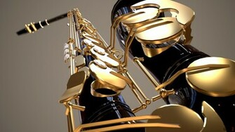 Alto Saxophone Wallpaper Blue