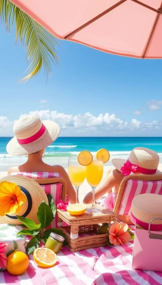 Pink Summer Preppy Wallpaper
