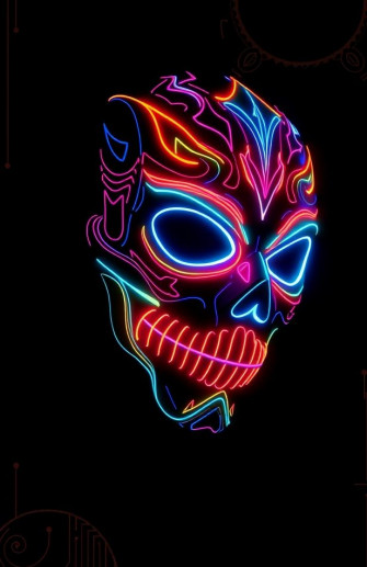 Neon Mask Wallpaper