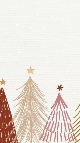 Winter Christmas Background Trees Aesthetic