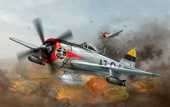 P Thunderbolt After An Attack On A German Tank Column HD