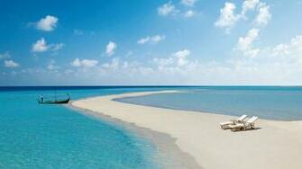 Beach Tropical Sea Sand Island Boat Full HD 1080p Background