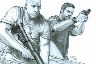 Vin Diesel And Paul Walker In Fast Furious By Mudabbirali On