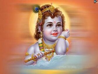 Cute Child Lord Krishna Image Wallpaper