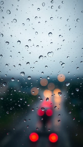 Raindrops On Glass Wallpaper
