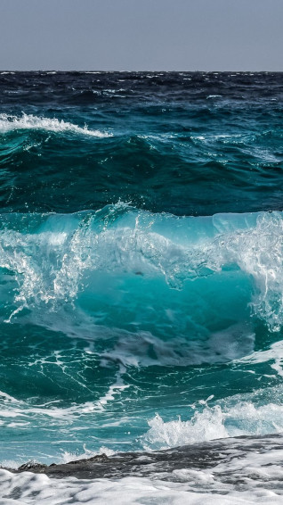 Blue Sea Wave Shore Water Wallpaper Ocean