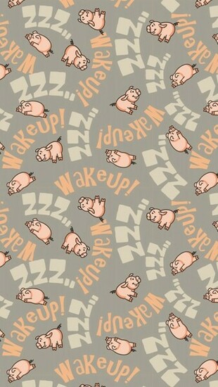 Cute Pig Background iPhone Wallpaper Top