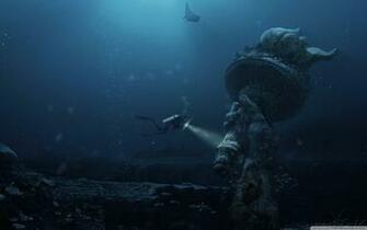 Underwater Ruins 4k HD Desktop Wallpaper For Ultra Tv