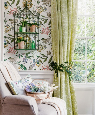 Floral Wallpaper Living Room