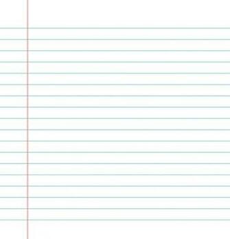Lined Paper A Blank From An Exercise Book With Margin Ruled