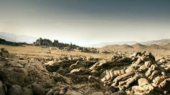 Wallpaper Stones Distance Sand Full