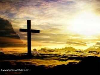 C58 Cross In Clouds Background