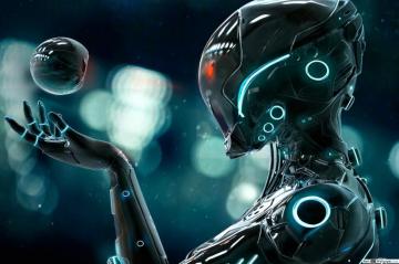 Future Robot Wallpaper Top Background
