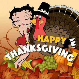 Happy Thanksgiving With Betty Boop Image