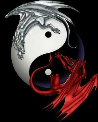 Cool Yin Yang Wallpaper Ying Dragon Phone