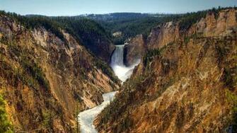 Wallpaper Lower Yellowstone Falls X HDtv 1080p Desktop