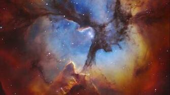 Painting Of Black Hole Space Nasa Trifid Nebula HD