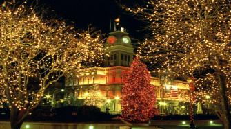 Christmas Lights In City Square