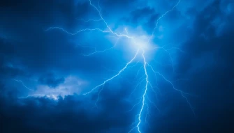 Blue Lightning Wallpaper