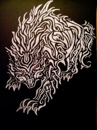Tribal Wolf Wallpaper By Swarzeztier