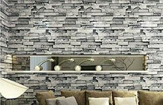 Blooming Wall 3d Faux Cultural Brick Stone Wallpaper Roll For