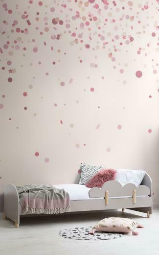 Pink Confetti Wallpaper Sprinkle Design Muralswallpaper With