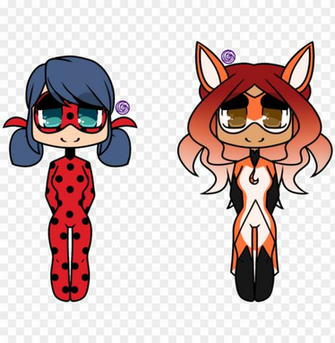 Chibi Ladybug And Rena Rouge By Morgafur Miraculous