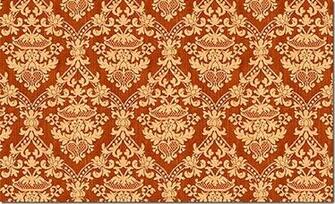 Orange Damask Wallpaper