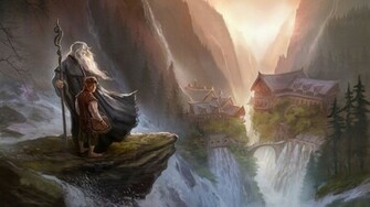 Gandalf And Bilbo Baggins The Hobbit Wallpaper