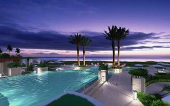 Amazing Swimming Pool Near The Beach HD Wallpaper