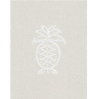 Classic Pineapple Motif Colonial Wallpaper White Kathy Kuo Home