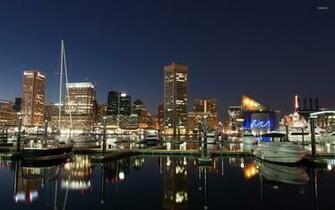 Baltimore Harbor At Night Wallpaper World