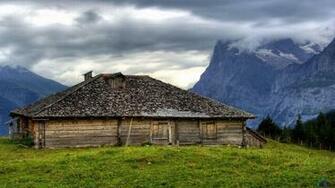 Wallpaper Old House In The Mountains X Widescreen Desktop