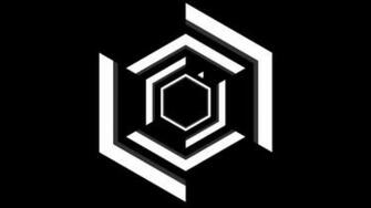 Wallpaper Super Hexagon Minimalism Black White