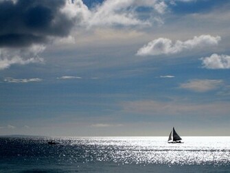 Nature Wallpaper Dark Cloud Approaching Ocean