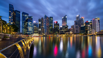 Malaysia Singapore City State Metropolis Skyscrapers