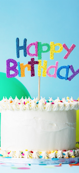 Happy BirtHDay Cake Hat Balloon Ribbon iPhone Pro