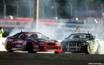 Toyota Supra Ford Mustang Drift Race Racing Wallpaper